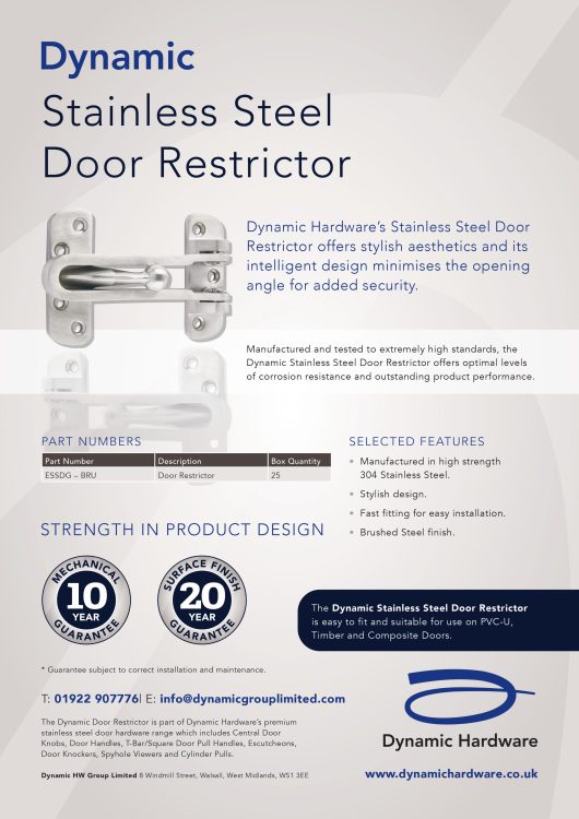Dynamic Stainless Steel Door Restrictor PDF